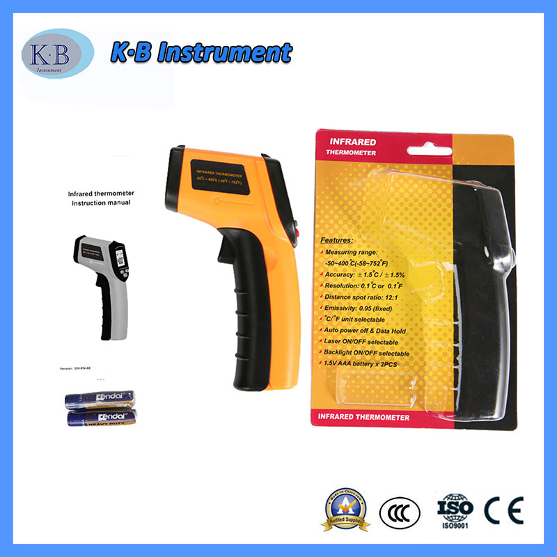 Non a contatto Industrial Digital Temperature Measuring Instrument Laser LCD Display Digital Thermometro GM320 Termometro a infrarossi
