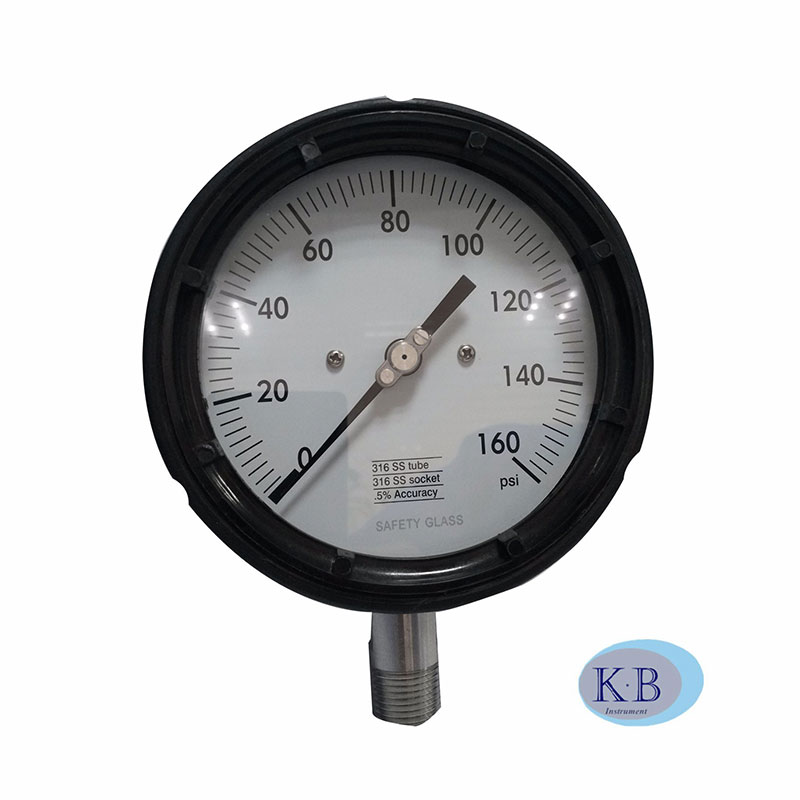 Solid Front Industrial Safety Black Solid front Process Gauge Pressione a prova di esplosione